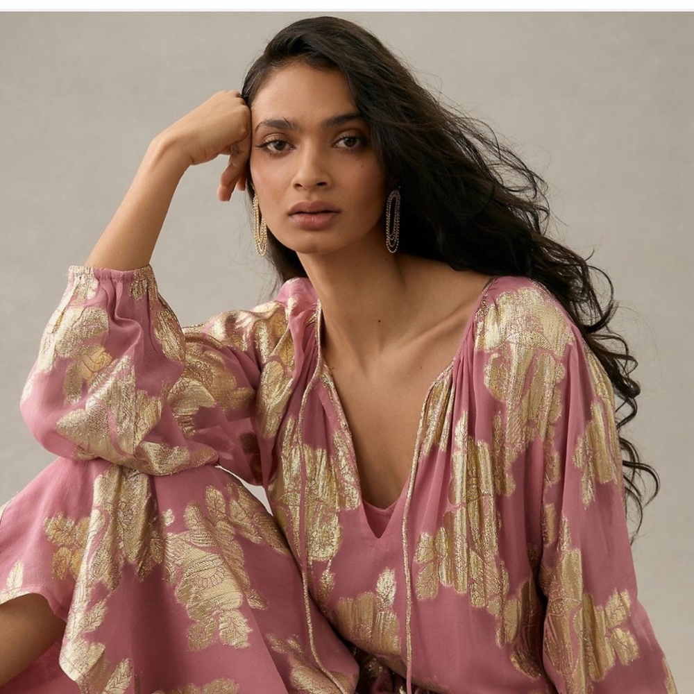 Anthropologie pinnacle dress gown boho